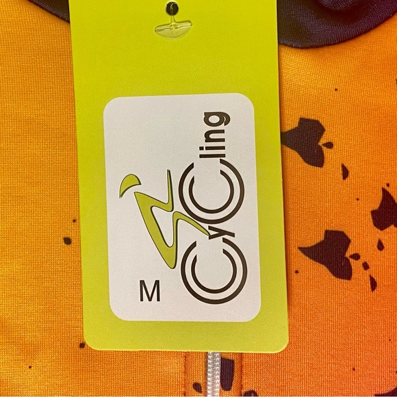 FRELSI ORANGE VOLCANO FLEECE LINED WOMEN’S CYCLING JERSEY SIZE MEDIUM - Picture 9 of 10